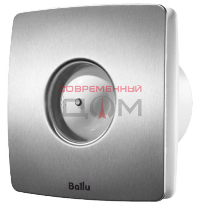 Вентилятор вытяжной BALLU BAFS 100 СЕРЫЙ/НЕРЖ.СТАЬ